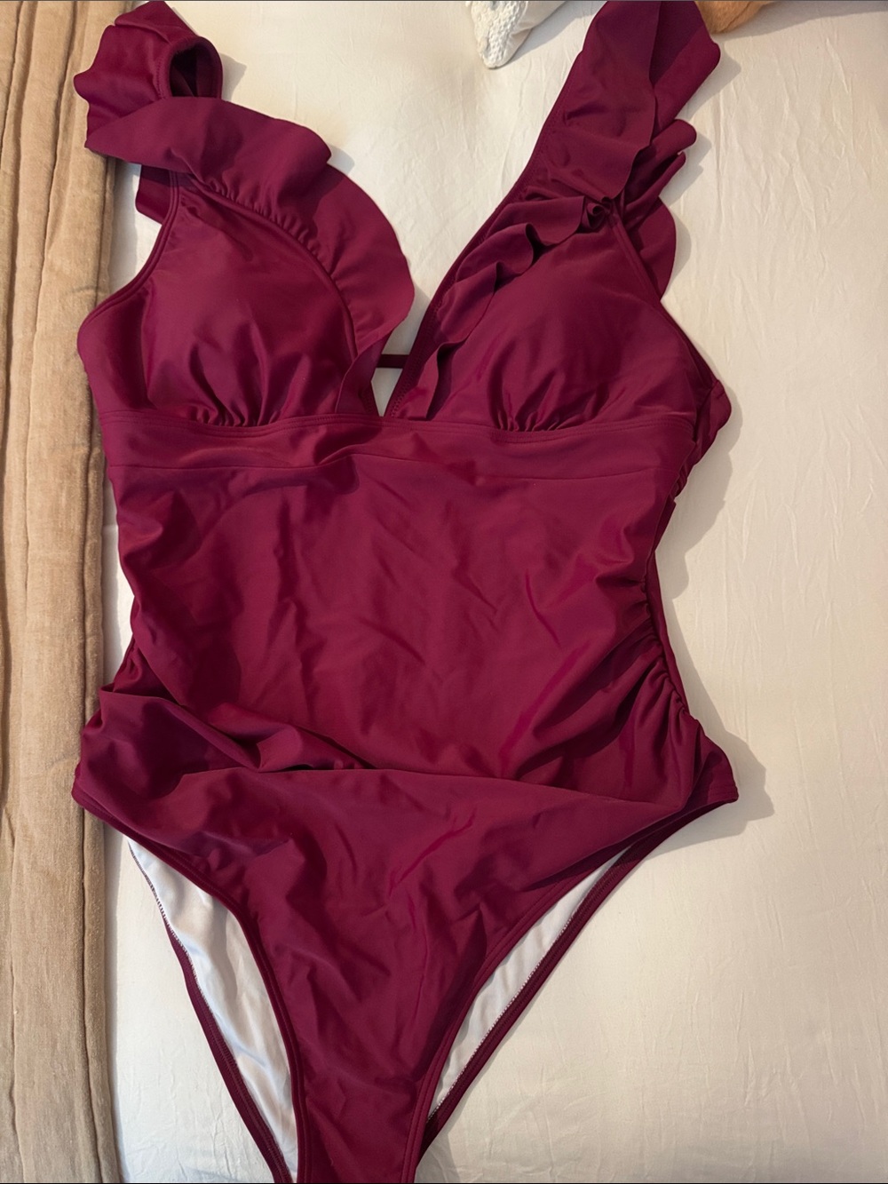NWOT Cupshe Swimsuit in Deep Berry